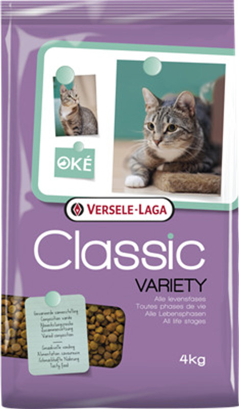 Versele -Laga Classic Variety Dry Cat Food | Complete & Balanced Nutrition | 4 kg Dry All Life Stages Cat Food