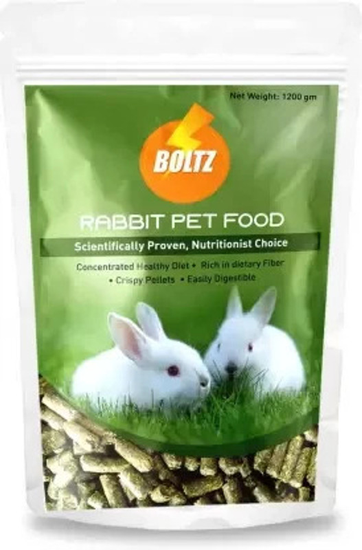 BOLTZ Premium Adult Pellet Rabbit Food Vegetable 1.2 kg Dry Adult Rabbit Food 1.2 kg Dry New Born Rabbit Food