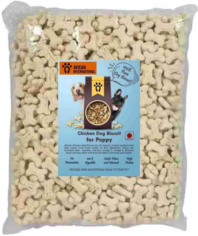 Aviean International Puppy Biscuits (500g) Real Milk Flavor Calcium Rich Dog Treats and Cookies Milk 0.5 kg Dry New Born, Young, Adult, Senior Dog & Cat Food