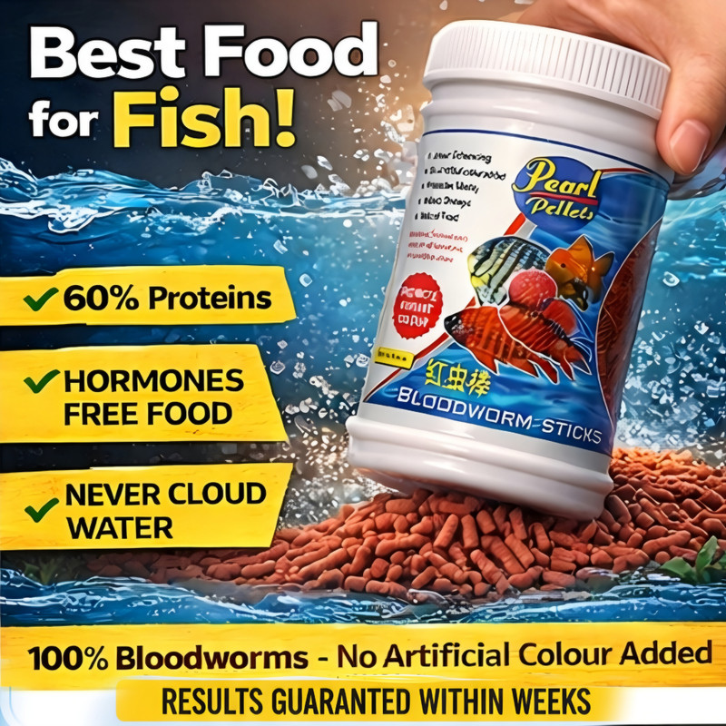 pearl pellets Pearl Pellets BLOOD WORMS STICKS 0.1 kg Dry All Life Stages Fish Food