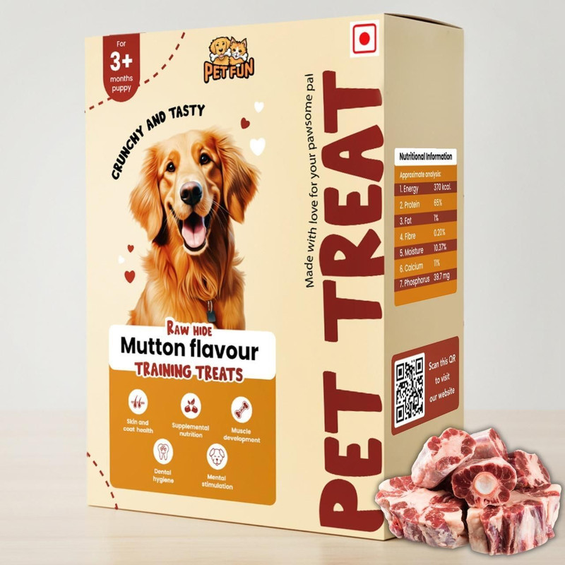 Petfun Pet Fun Mutton Munchy Training Treats for Puppies – 500g Mutton 0.5 kg Dry Adult Dog Food