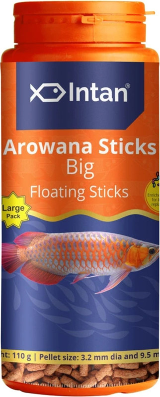SURAJ AQUARIUM INTAN AROWANA FISH FOOD BIG STICKS 110 GRAM 0.1 kg Dry All Life Stages, Young, Senior, Adult, New Born Fish Food