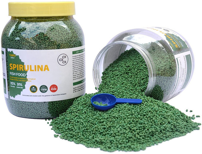 TUNAI 31% Spirulina Fortified Optimum Fish Food For Enhanced Color And Boost Growth 0.45 kg Dry Adult, New Born, Senior, Young Fish Food