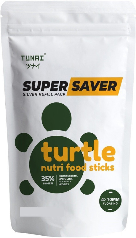 TUNAI SUPER SAVER Extra Value Pack Turtle Food Fortified With Fish Meal Tortoise food Shrimp 0.5 kg Dry New Born, Adult, Senior, Young Turtle Food