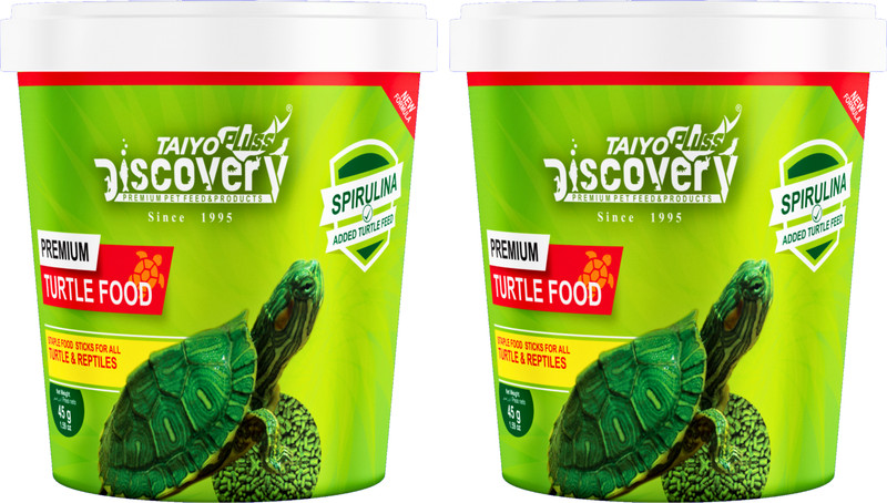 Taiyo Pluss Discovery Taio Food, Pack of 2, 45gms Each Vegetable 0.213 kg (2x0.11 kg) Dry Young Turtle Food