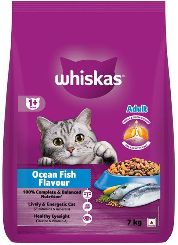 Whiskas (1+ Years) Fish 7 kg Dry Adult Cat Food