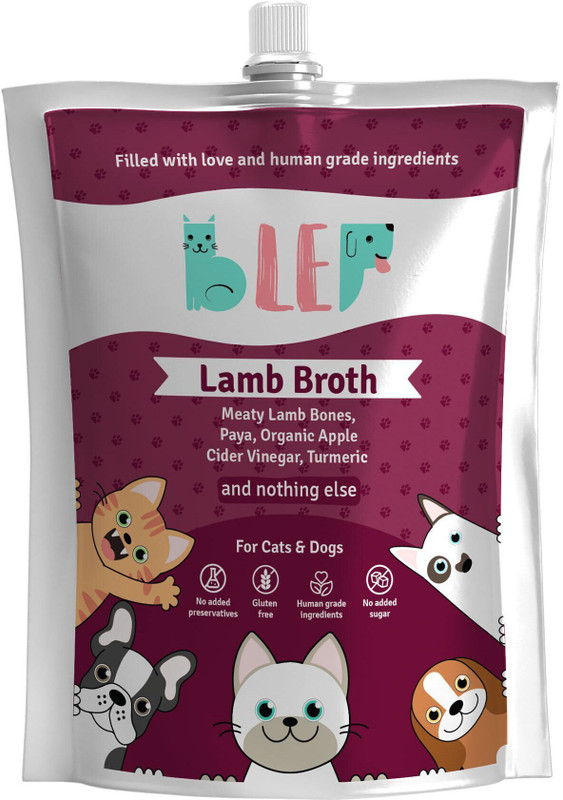 BLEP Human Grade Chicken Broth for Cats & Dogs (100gm *10 ) Full Meal & Topper Chicken 1 kg (10x0.1 kg) Wet Adult, Senior, Young Dog & Cat Food