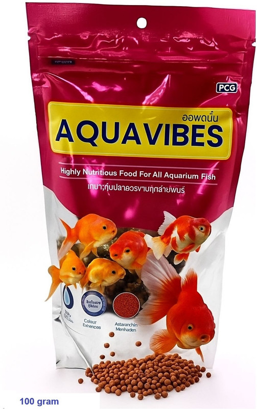 aquavibes AQ Optim 100 Chicken, Fish, Cheese 0.1 kg Dry Adult, New Born, Young Fish Food