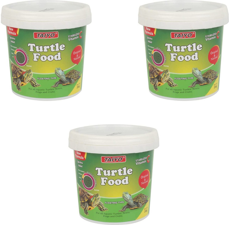 TAIYO Turtle 250gm (Pack of 3) Sticks Fish 0.75 kg (3x0.25 kg) Dry New Born Tortoise Food
