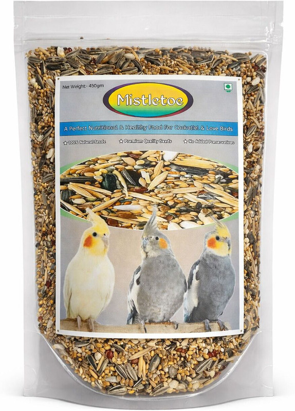 Mistletoe Mix Seeds Cockatiel & Love Birds Daily Bird food 450g 0.45 kg Dry Adult, Young Bird Food