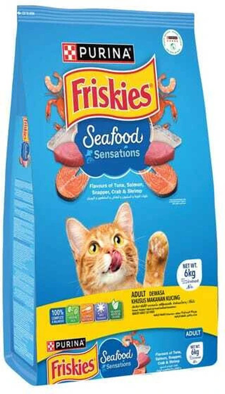 purina Friskies surfin Mackeral, Tuna, Salmon 6 kg Dry Adult, Senior, Young Cat Food