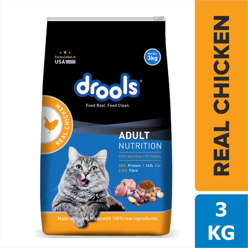 Drools Real Mackeral 3 kg Dry Adult Cat Food