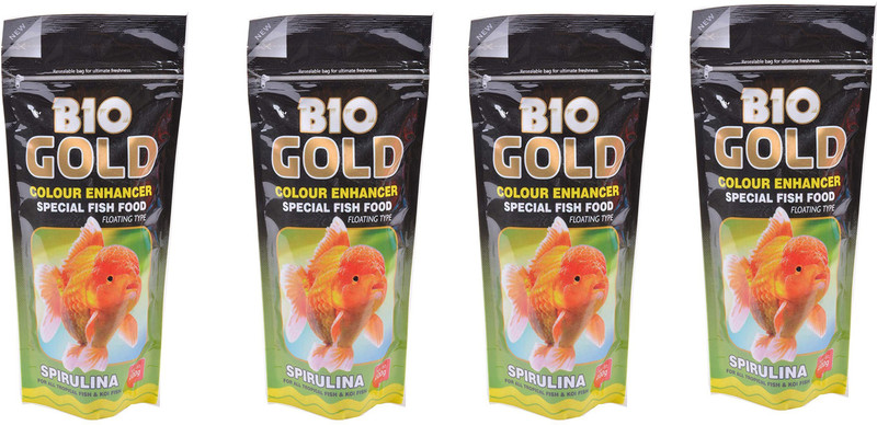 TAIYO BIO GOLD 100G (PACK OF 2) SPIRULINA FOR ALL TROPICAL AND KOI FISH FOOD Shrimp 0.2 kg (2x0.1 kg) Dry New Born, Adult, Young, Senior Fish Food