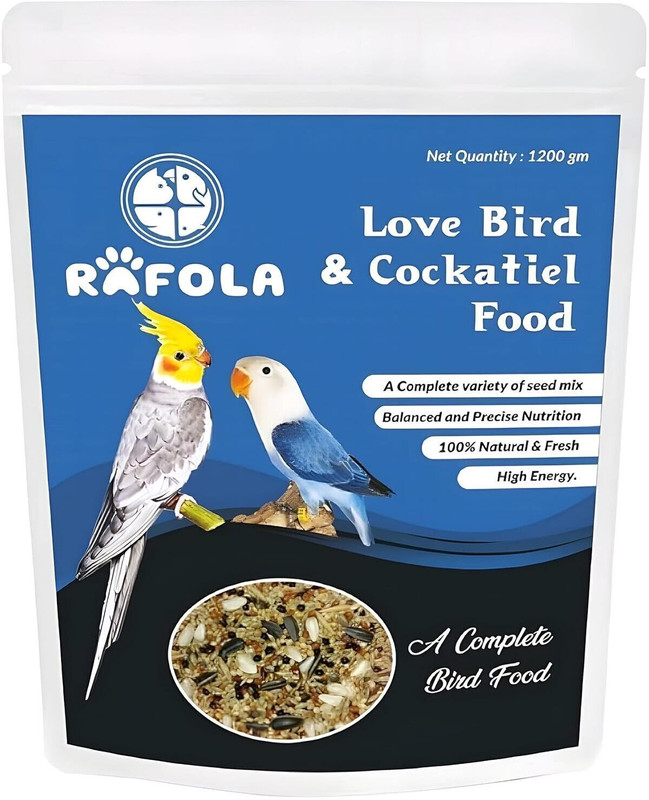 Rafola Love Birds & Cockatiel Premium Bird Food For Exotic Birds Long-Lasting Health 1 kg Dry New Born, Young, Adult, Senior Bird Food