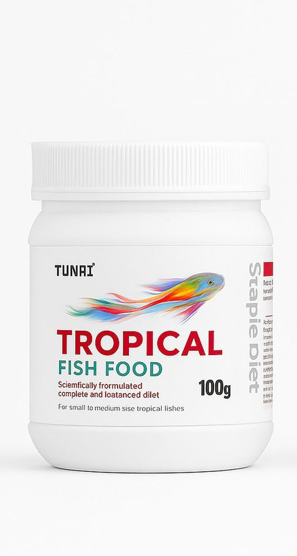 TUNAI Tropical Aquarium Fish Food with 26% Protien Nutrition Pellet for Health&Growth Shrimp 0.1 kg Dry Adult, New Born, Senior, Young Fish Food