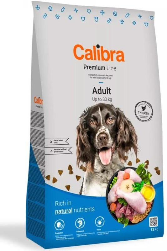 calibra Premium Line Adult Dog Food - 3kg, for Upto 30 Kg's Dog 3 kg Dry Adult, New Born, Senior, Young Dog Food