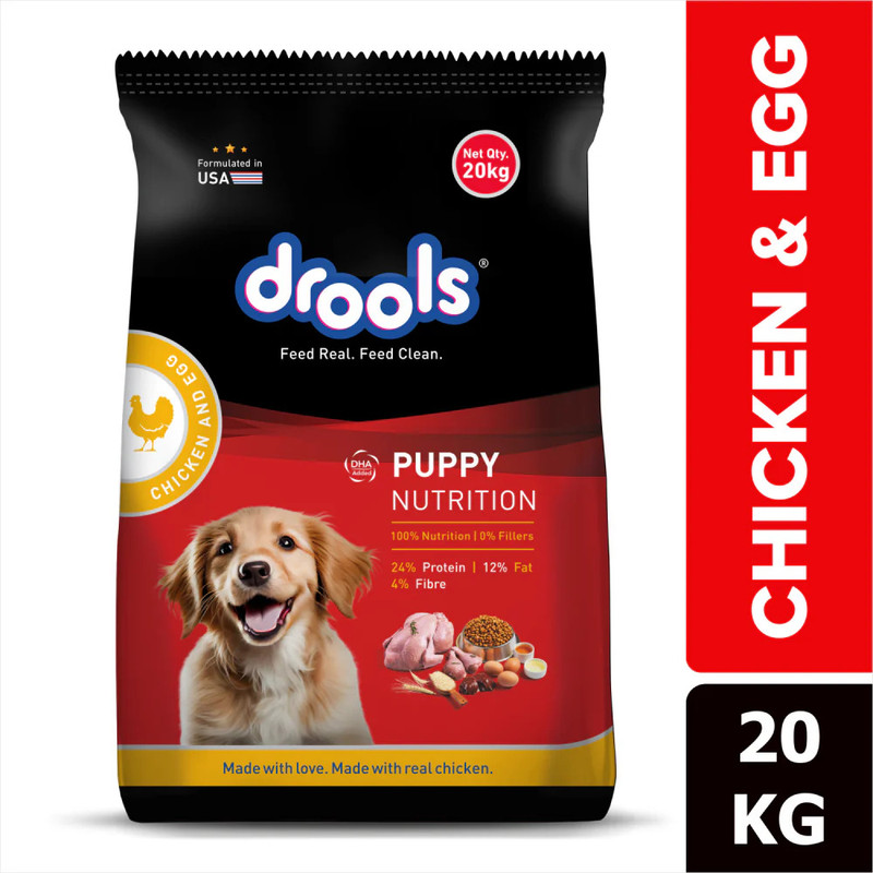 Drools Dry Food for Puppies - Chicken and Egg 20Kg Chicken 20 kg Dry Young Dog Food