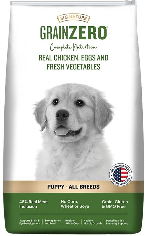 Signature Grain Zero Puppy Real Chicken, Eggs and Fresh Vegetables Chicken 3 kg Dry New Born Dog Food