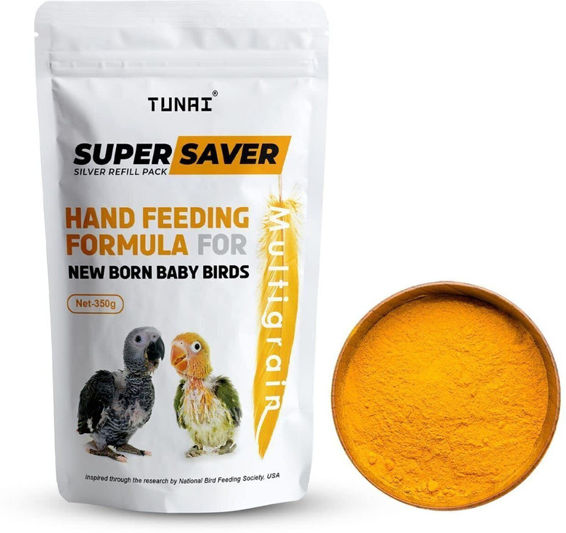 TUNAI Super Saver Hand Feeding Formula for New Born Baby Birds 0.35 kg Dry New Born Bird Food