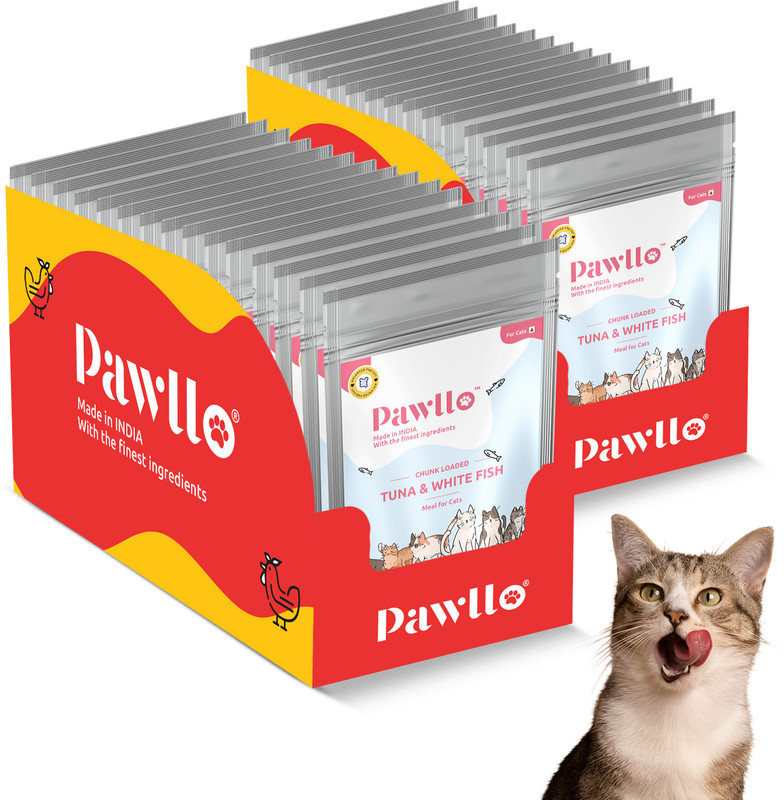 pawllo Pawllo Tuna & Whitefish Gravy for Cats: Indulge Your Feline's Culinary Cravings Fish 0.21 kg (9x0.02 kg) Wet Adult Dog & Cat Food