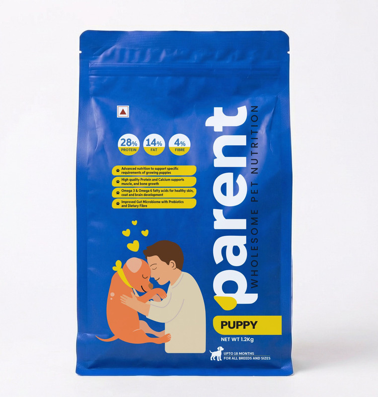 Parent Puppy Dog Food Up to 18 Months Complete Nutrition for Puppies All Breeds & Sizes Chicken 1.2 kg Dry New Born Puppy Food