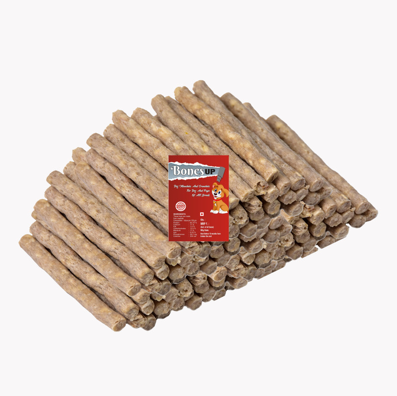 Bones UP Natural Flavor Dog Chew Stick 950 gram, Dog Chew Munchy Stick, Treats Dogs Milk 0.95 kg Dry Young, Adult Dog Food