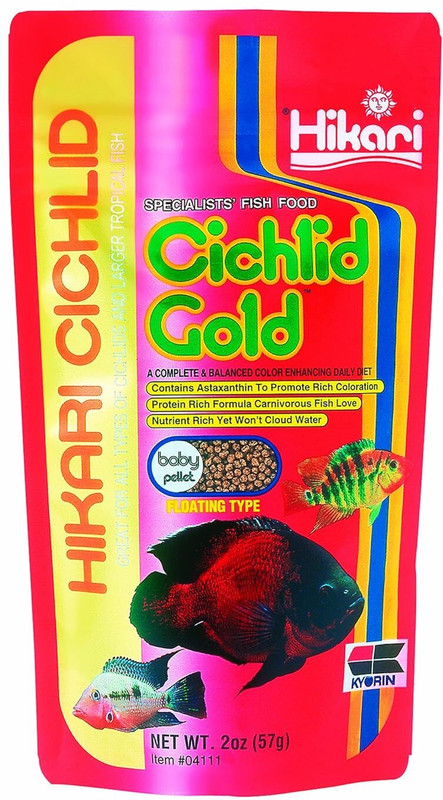 Hikari Cichlid Gold Baby Pellet Fish Food 57g 0.05 kg Dry New Born, Senior Fish Food