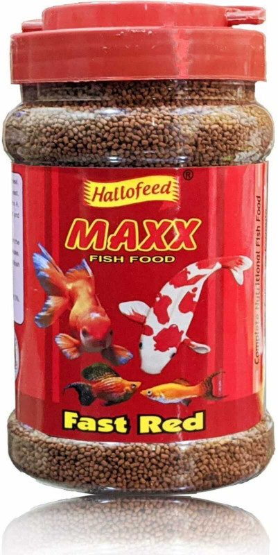 Hallofeed MAXX (FAST RED FISH FOOD)-360GM Fish 0.036 kg Dry Adult Fish Food