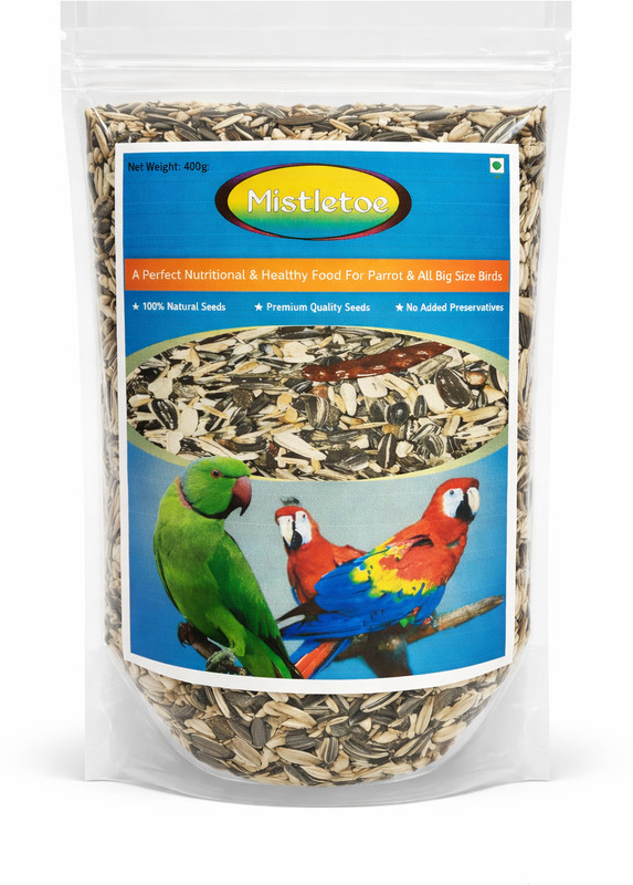 Mistletoe Natural Parrot Mix Seeds for African Gray, Macaw, Cockatoo Other Big Birds 0.4 kg Dry Adult, New Born, Young Bird Food