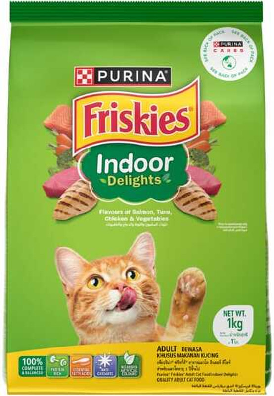 purina Friskies Indoor Delight Salmon, Tuna, Chicken, Vegetable 2.5 kg Dry Adult Cat Food