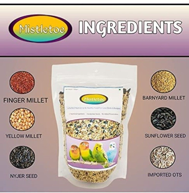 TETRA Bird Food for Love Bird, Budgies & Cocktail mix seeds Natural Mix Seeds1 1 kg Dry Young, Adult Bird Food