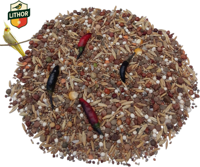lithor Lithor-Cockatiel Bird Feed/Food Nutritious Millets,Grain & Seed Mix--450g Nuts 0.45 kg Dry Adult, New Born, Senior, Young Bird Food