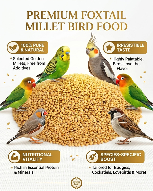Jimmy Bird Food Sparrow Budgies Lovebird Finch 1 kg Dry All Life Stages Bird Food