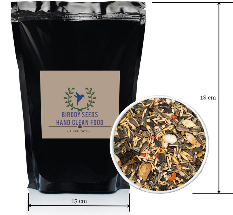 Birddy Seeds Grey Parrot, Sun Conure, Macaw, Alexander Bird Food Nuts 0.45 kg Dry Adult Bird Food