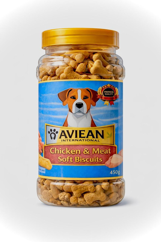Aviean International Jar Puppy Dog Biscuits Combo Pack Of 2 (530*2) 0.86 Kg Crunchy Chicken Flavour Egg, Chicken, Mutton 0.86 kg (2x0.43 kg) Dry All Life Stages Dog Food