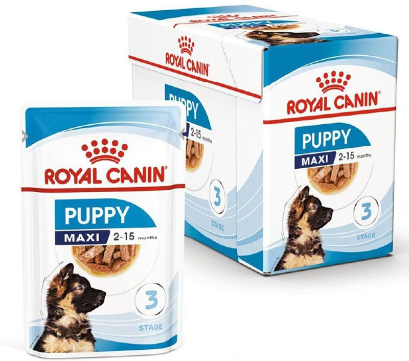Royal Canin Maxi Puppy Wet Gravy Pouch,14(Packof10) Meat 0.104 kg (10x0.01 kg) Wet Young Dog Food