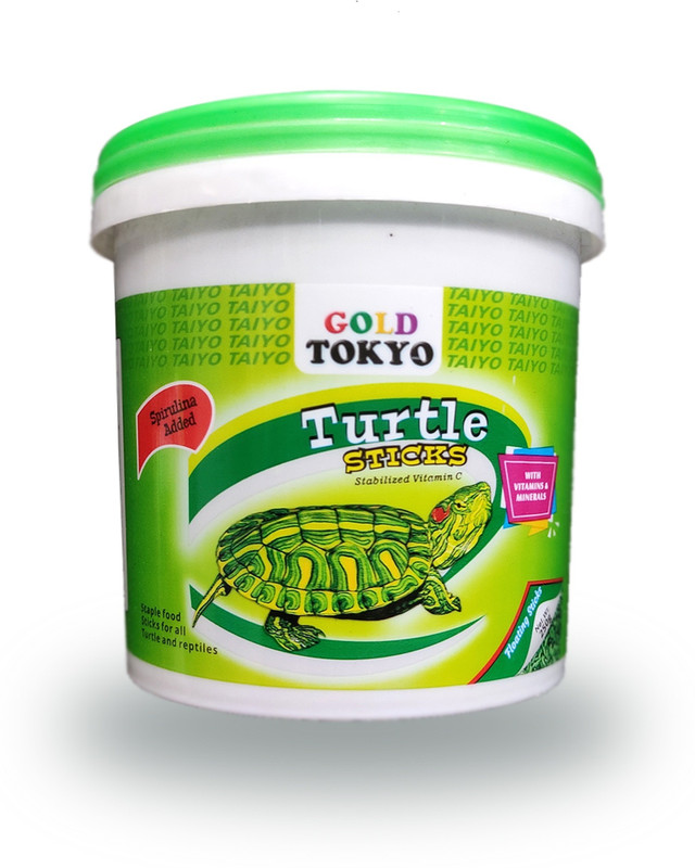 HOOGHLY AQURIUM Taiyo Gold Tokyo Floating Sticks with Spirulina, Vitamin C & Minerals 1 kg Dry All Life Stages Turtle Food