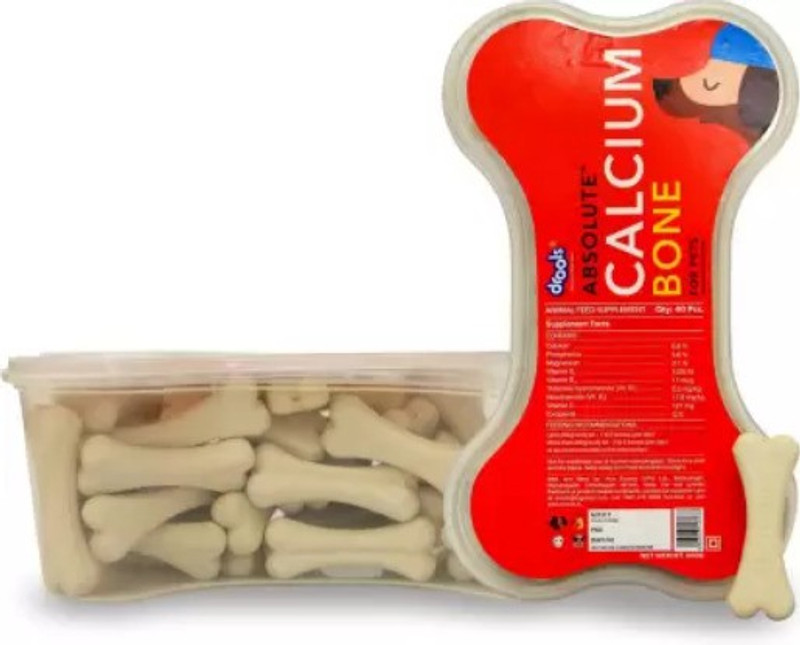 Drools Absolute Calcium Milk bone Jar 40 Pc Cheese Dog Treat(15 g, Pack of 40)