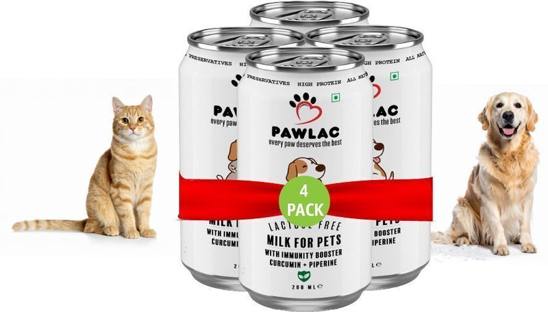 PAWLAC Milk for Pets Milk 0.8 kg (4x0.2 kg) Wet All Life Stages Dog & Cat Food