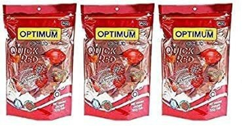 pcg Optimum Cichlid 300gm (pack of 3) Quick Red Small Pellet 0.9 kg (3x0.3 kg) Dry Young Fish Food