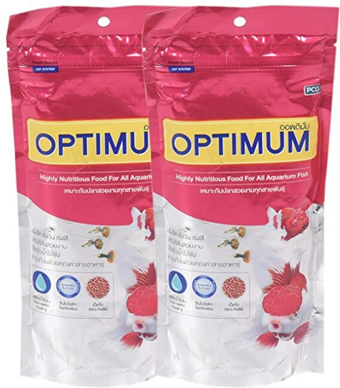 Optimum Fish Food 100g (Pack of 2) 0.2 kg (2x0.1 kg) Dry New Born Fish Food