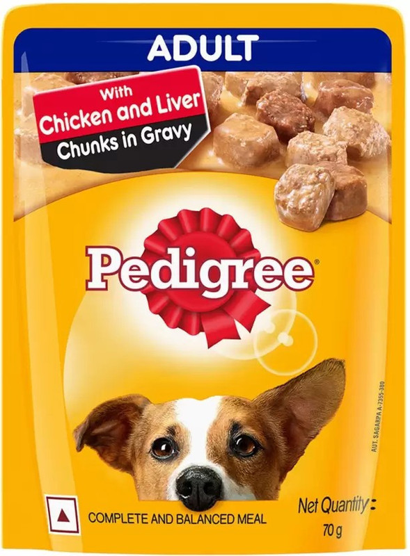 PEDIGREE Gravy Adult 1pc gravy 70Gm Chicken 0.07 kg Wet Adult Dog Food