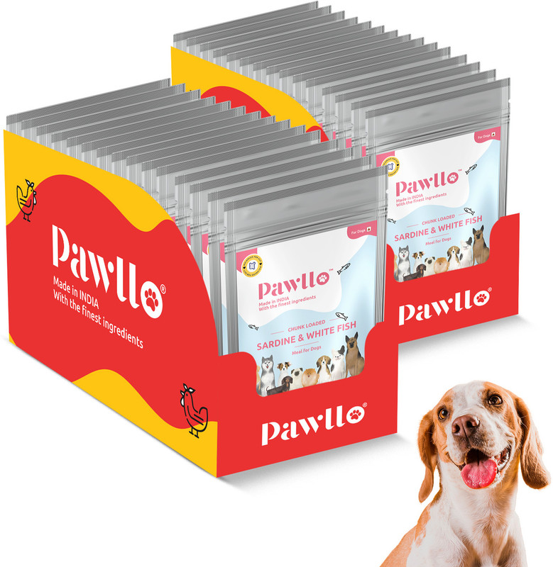pawllo Pawllo Sardine & Whitefish Gravy for Dogs: A Wholesome Blend for Optimal Health Fish 0.21 kg (9x0.02 kg) Wet Adult Dog & Cat Food