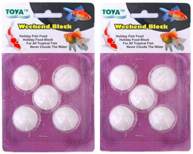 Toya Weekend block Fish Food for Calsium Holiday food 0.1 kg (2x0.05 kg) Dry Young Fish Food