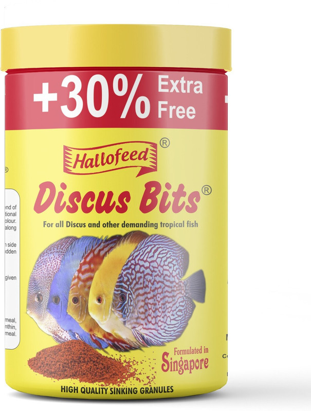 Hallofeed Discus Bits Fish Food 100gm ( Slow Sinking) Fish 0.1 kg Dry Adult, Senior, Young Fish Food