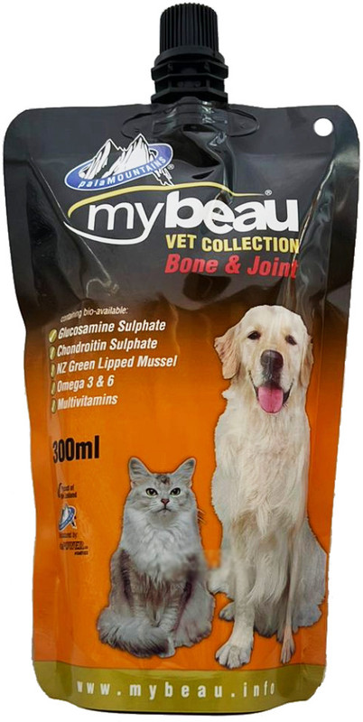 my beau Vet Collection Bone & Joint 300 ML Food Supplement with Meat & Garlic 0.3 kg Wet Adult, Young Dog & Cat Food
