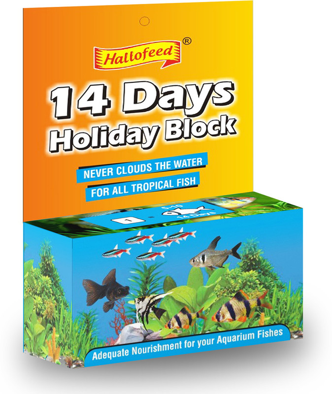 Hallofeed 14 Days Holiday block fish food 0.1 kg Dry Adult, Senior, Young Fish Food