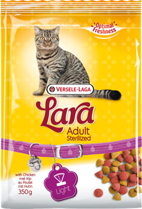 Versele -Laga Lara Adult Sterilized Dry Cat Food | Balanced Nutrition for Sterilized Cats | 0.35 kg Dry Adult Cat Food