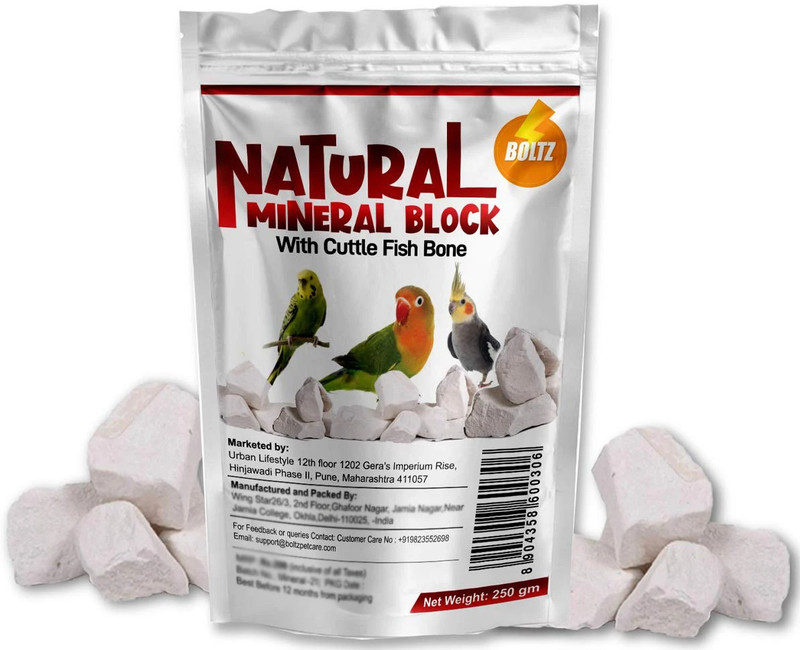BOLTZ All Life Stages Natural Mineral Block 0.25 kg Dry Adult Bird Food