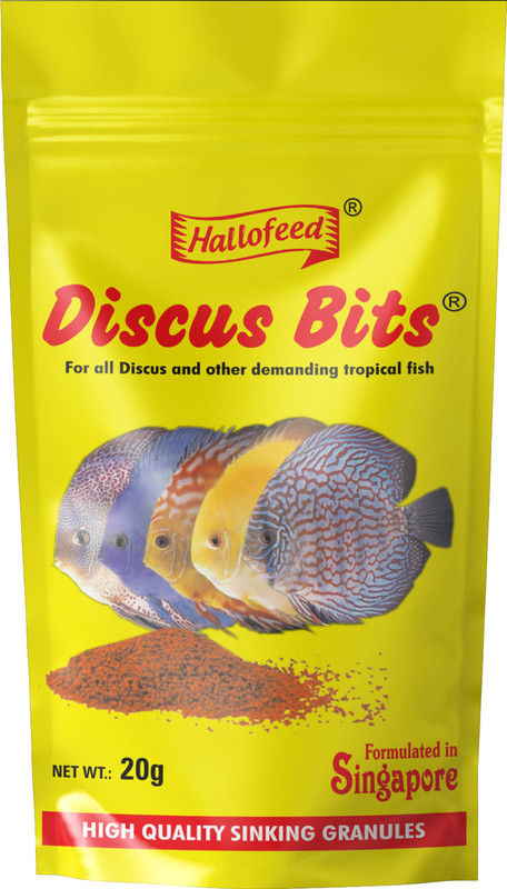 Hallofeed Discus Bits fish food-20gm (slow sinking granules) suitable for all Discus fish 0.02 kg Dry Adult, Senior, Young Fish Food